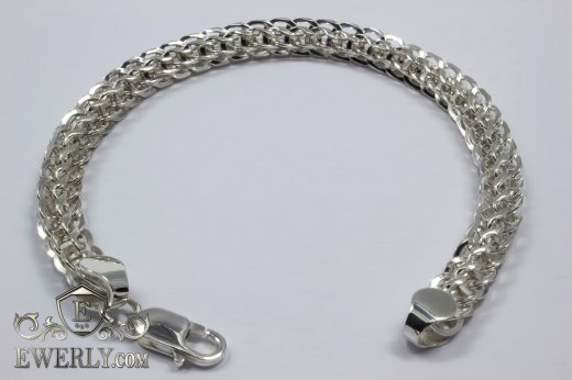 Bracelet "Lightning" of sterling silver for women, фото