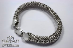 Bracelet "Dragon Scale" of  silver, фото